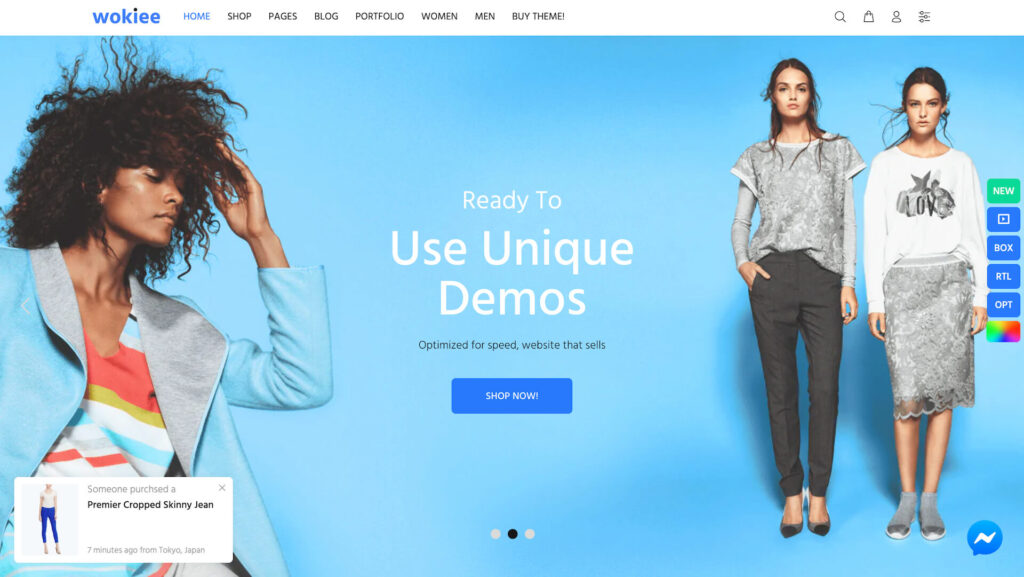 Shopify Wokiee Theme Demo Templates